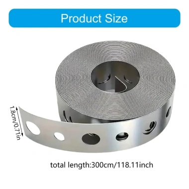 Băng keo ống nước đục lỗ kim loại mạ kẽm 300cm - Giá ưu đãi 127.600 VNĐ, bảo trì nhanh chóng 2