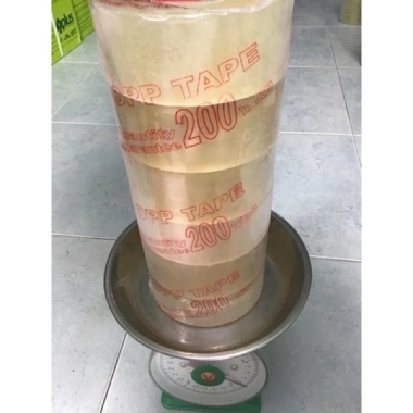 Băng keo OPP trong đục 5cm 200Ya 45mic - Công nghiệp, Dán chắc, Giá chỉ 24.000đ 3
