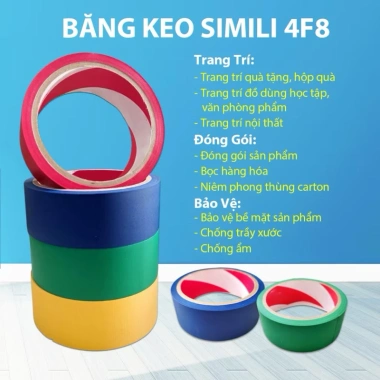 Băng keo Simili 3F5-4F8 - Đóng gáy sách, cuốn bìa chắc, giảm giá 17.000đ 4 Băng keo Simili 3F5-4F8 - Đóng gáy sách, cuốn bìa chắc, giảm giá 17.000đ 4