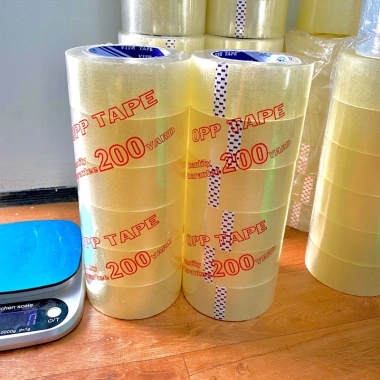 Băng keo trong 200m - Lõi giấy siêu mỏng, dính mạnh, giá chỉ 73.000₫ giảm mạnh