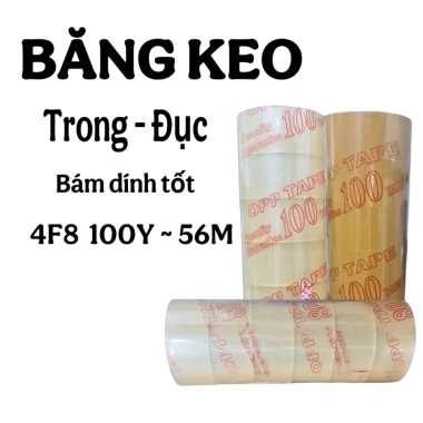 Băng Keo Trong Đục 4F8 100Ya-200Ya Siêu Dính Giá 20.000đ Giảm 44%