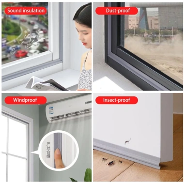 Băng keo tự dính NLINNI cách âm, chống bụi, chặn gió cho cửa trượt - Giá 61.600₫ 6