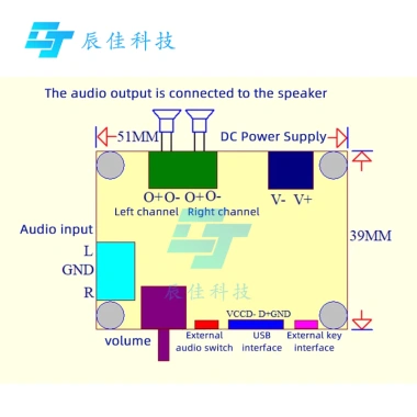 Bảng khuếch đại Bluetooth 4.2 TPA3.110D2 Class D 15W x2 12-24V Hi-Fi cho ô tô và loa di động - Giá chỉ 85.001₫