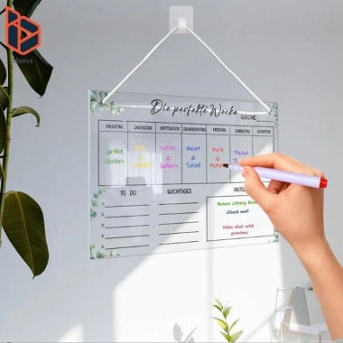 Bảng lập kế hoạch hàng tuần Acrylic có móc lịch tuần giảm giá chỉ 112.200 VND