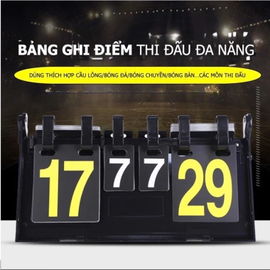 Bảng lật tỉ số thể thao đa năng Bida - Bóng bàn - Bóng chuyền - Cầu lông - Bóng rổ - Tennis, giảm giá 51.000₫