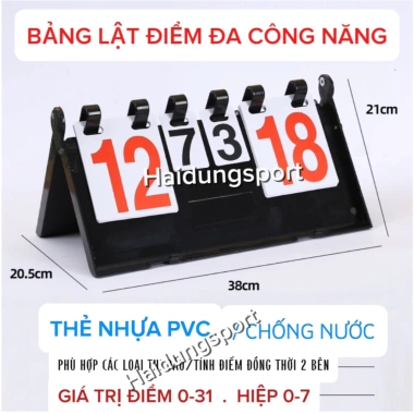 Bảng lật tỉ số thể thao đa năng Bida - Bóng bàn - Bóng chuyền - Cầu lông - Bóng rổ - Tennis, giảm giá 51.000₫ 2