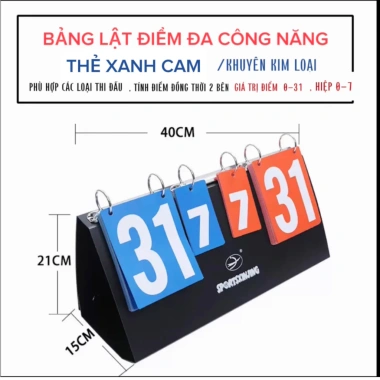 Bảng lật tỉ số thể thao đa năng Bida - Bóng bàn - Bóng chuyền - Cầu lông - Bóng rổ - Tennis, giảm giá 51.000₫ 3