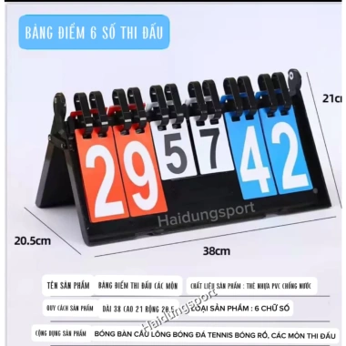 Bảng lật tỉ số thể thao đa năng Bida - Bóng bàn - Bóng chuyền - Cầu lông - Bóng rổ - Tennis, giảm giá 51.000₫ 9