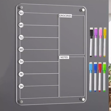Bảng Lịch Hàng Tuần Acrylic Đa Chức Năng 8 Bút Tháo Rời Không Khung Giá Ưu Đãi 120k 6