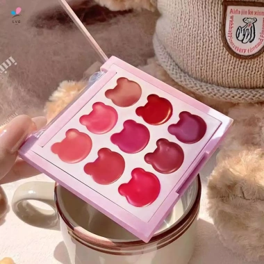 Bảng màu 9 Màu Matte Velvet Lip Mud - Lip và Cheek Dual Use Lady Beauty, Giá 51.700₫