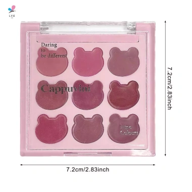 Bảng màu 9 Màu Matte Velvet Lip Mud - Lip và Cheek Dual Use Lady Beauty, Giá 51.700₫
