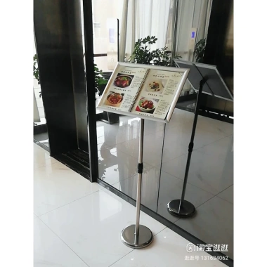 Bảng Menu A3 bọc nhôm chân inox, A4 viền nhôm, Thông Báo, Chỉ Dẫn, Lễ Tân Khách Sạn - Giá 449.000