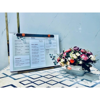 Bảng menu A3/A4 gỗ Plywood melamine màu óc chó - đế Wenge, chỉ 240.000₫ 7
