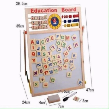 Bảng Nam Châm Education Board 2 Mặt Kích Thước Lớn PTLUXURY Học Chữ Số cho Bé Giá Ưu Đãi 135k 2