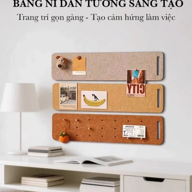 Bảng Nỉ Dán Tường Đa Năng - Ghi Nhớ, Ghim Ảnh, Trang Trí Góc Làm Việc, Phòng Ngủ, Giá 199.000đ Bảng Nỉ Dán Tường Đa Năng - Ghi Nhớ, Ghim Ảnh, Trang Trí Góc Làm Việc, Phòng Ngủ, Giá 199.000đ