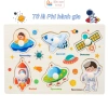 Bảng Núm Gỗ Xếp Hình Bé 2-5 Tuổi - Kích Thích Trí Tuệ, Giá Chỉ 29.000 VNĐ 2