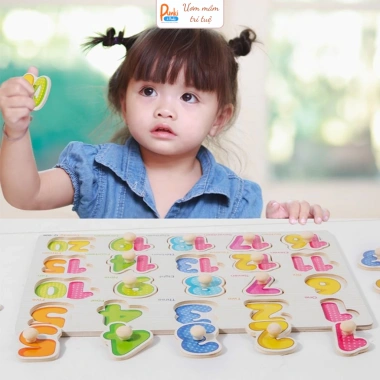 Bảng Núm Gỗ Xếp Hình Bé 2-5 Tuổi - Kích Thích Trí Tuệ, Giá Chỉ 29.000 VNĐ