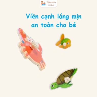 Bảng Núm Gỗ Xếp Hình Bé 2-5 Tuổi - Kích Thích Trí Tuệ, Giá Chỉ 29.000 VNĐ