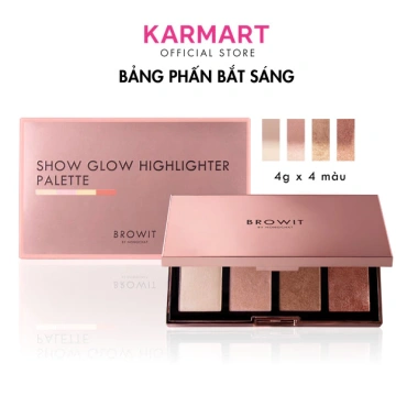 Bảng Phấn Bắt Sáng Browit Show Glow 4g 4 Màu – Palette Highlighter Đánh Bóng, Giá 259.000₫ (Giảm từ 310.800) 2 Bảng Phấn Bắt Sáng Browit Show Glow 4g 4 Màu – Palette Highlighter Đánh Bóng, Giá 259.000₫ (Giảm từ 310.800) 2