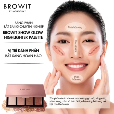Bảng Phấn Bắt Sáng Browit Show Glow 4g 4 Màu – Palette Highlighter Đánh Bóng, Giá 259.000₫ (Giảm từ 310.800) 6 Bảng Phấn Bắt Sáng Browit Show Glow 4g 4 Màu – Palette Highlighter Đánh Bóng, Giá 259.000₫ (Giảm từ 310.800) 6