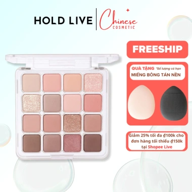 Bảng phấn mắt 16 ô màu HOLD LIVE Magic Eyeshadow HLIV111 - Nhũ mịn lì, màu sắc đa dạng, giá ưu đãi 158k