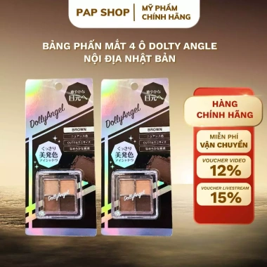 Bảng Phấn Mắt 4 Ô Dolty Angle Nội Địa Nhật Bản – Giá Sale 75k, Đánh Mắt Sắc Nét, Độ Bám Lâu Pap Store