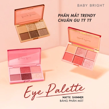 Bảng Phấn Mắt 6 Màu BABY BRIGHT - Phấn Lì & Ánh Nhũ Lấp Lánh 0.7g 114k