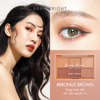 Bảng Phấn Mắt 6 Màu BABY BRIGHT - Phấn Lì & Ánh Nhũ Lấp Lánh 0.7g 114k 9 Bảng Phấn Mắt 6 Màu BABY BRIGHT - Phấn Lì & Ánh Nhũ Lấp Lánh 0.7g 114k 9
