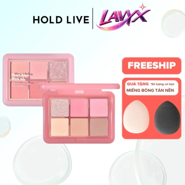 Bảng phấn mắt 6 ô HOLD LIVE Heart Born With Joy LS 9g – Màu sắc xinh xắn, giá 99.000₫ (giảm từ 128.700₫)