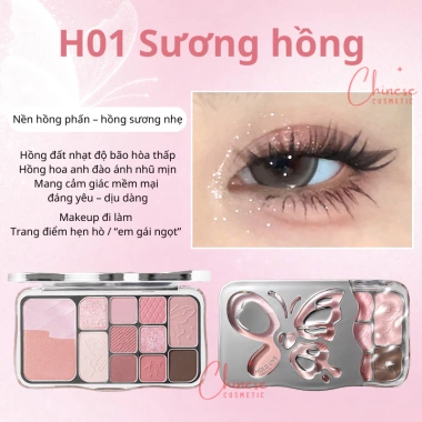 Bảng phấn mắt Misty Butterfly 12 màu nhẹ nhàng, tự nhiên, giá ưu đãi 176k