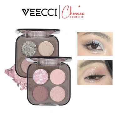 Bảng Phấn Mắt VEECCI 4 Màu Tông Đất Lấp Lánh - Giá chỉ 105.900₫, giảm ngay