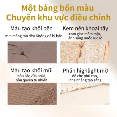 Bảng Phấn Tạo Khối VEECCI Tự Nhiên Lâu Trôi - Chống Thấm Nước, Bắt Sáng Hot Douyin, Giá chỉ 150.000đ 7