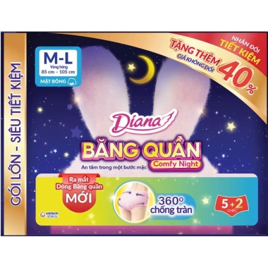 Băng quần Diana Comfy Night 360 độ chống tràn 5 chiếc - Giá chỉ 71.000đ 3