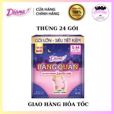 Băng quần Diana size ML - Sỉ 1 thùng, gói lớn 5M, giảm giá 20% chỉ 972k