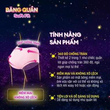 Băng Quần Soft Fit 12 + 4 miếng - Chống tràn 360°, thấm thoáng như quần lót, size M‑L, giá 159k 3 Băng Quần Soft Fit 12 + 4 miếng - Chống tràn 360°, thấm thoáng như quần lót, size M‑L, giá 159k 3