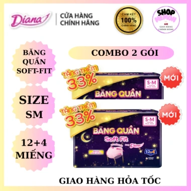 Băng Quần Soft Fit 12+4 miếng 360 Chống Tràn, Mặc Như Quần Lót Size S-M -Giảm 20%