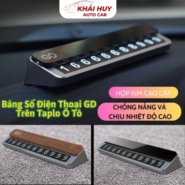 Bảng Số Điện Thoại GD Kim Loại Nguyên Khối Nắp Trượt Vân Gỗ Loại 1 Giá 179.000₫