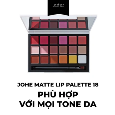 Bảng son Johe Matte Lip Ver2 18 màu siêu lì - Giá ưu đãi 399k, đẹp, lâu trôi