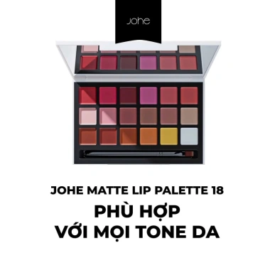 Bảng son Johe Matte Lip Ver2 18 màu siêu lì - Giá ưu đãi 399k, đẹp, lâu trôi