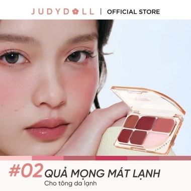 Bảng Son Môi 6 Ô JUDYDOLL - Son bóng, kem mịn, dưỡng môi 9g, giá chỉ 375.000₫