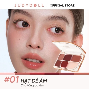 Bảng Son Môi 6 Ô JUDYDOLL - Son bóng, kem mịn, dưỡng môi 9g, giá chỉ 375.000₫