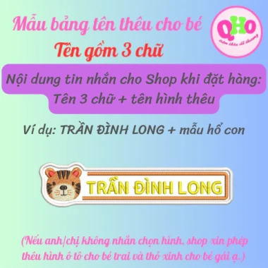 Bảng Tên Học Sinh, Bé Mầm Non In Thêu Yêu Cầu - Ủi Lên Quần Áo, Mũ, Giá 54.000₫ 10