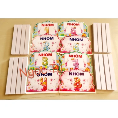 Bảng tên nhóm để bàn Mếch cứng cỡ A5 - 2 mặt, giá ưu đãi 160.000₫ 2