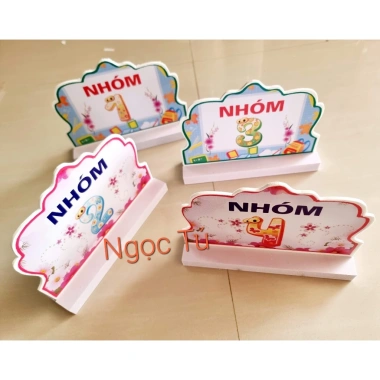 Bảng tên nhóm để bàn Mếch cứng cỡ A5 - 2 mặt, giá ưu đãi 160.000₫ 5