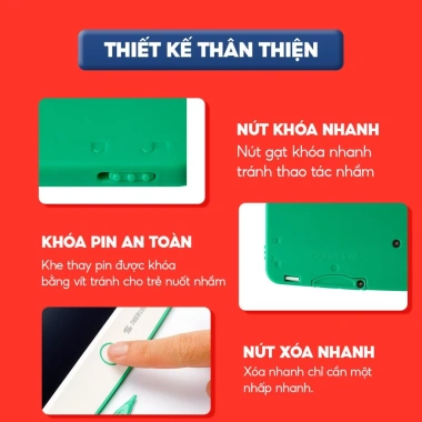 Bảng thông minh đa sắc Thiên Long EWB-001 - Bút nhẹ lướt êm, kèm giấy vẽ đa chủ đề, giảm còn 222.000₫ 9 Bảng thông minh đa sắc Thiên Long EWB-001 - Bút nhẹ lướt êm, kèm giấy vẽ đa chủ đề, giảm còn 222.000₫ 9