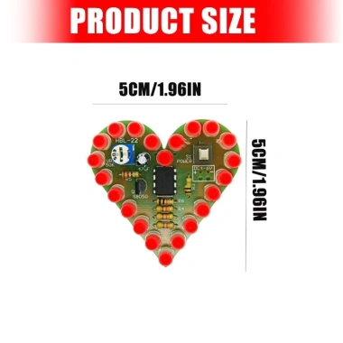 Bảng thực hành ánh sáng trái tim điện tử Analog DIY hàn – giá ưu đãi 56.100₫