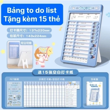Bảng To-Do List SC175 cho bé - Lập kế hoạch, theo dõi công việc hàng ngày, giảm giá 19.900đ