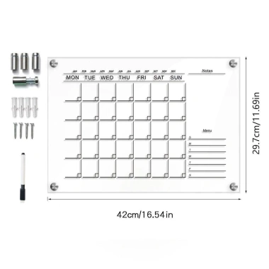 Bảng trắng acrylic YUDESHUI tái sử dụng - Lên kế hoạch tuần, treo tường, giá ưu đãi 213.840 VND