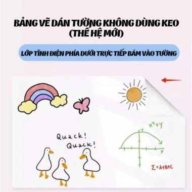 Bảng trắng dán tường không keo, không hại, học bé, họp văn phòng - 22.000 VND 3 Bảng trắng dán tường không keo, không hại, học bé, họp văn phòng - 22.000 VND 3