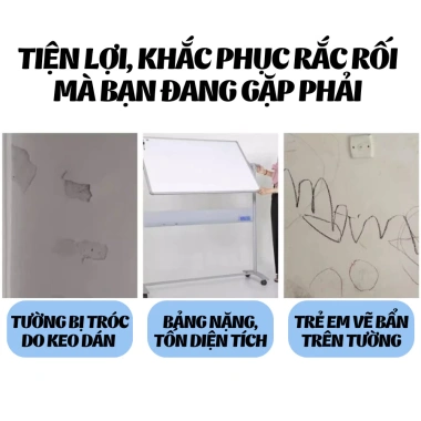 Bảng Trắng Dán Tường Không Keo, Không Hại, Tự Dán, Viết Bút Lông Giá 30.000
